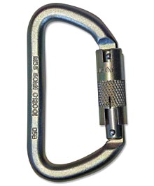 ISC Offset D Supersafe Steel Carabiner